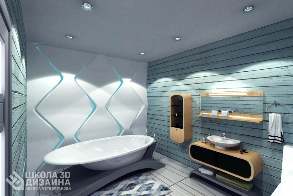 3д дизайн ванной комнаты