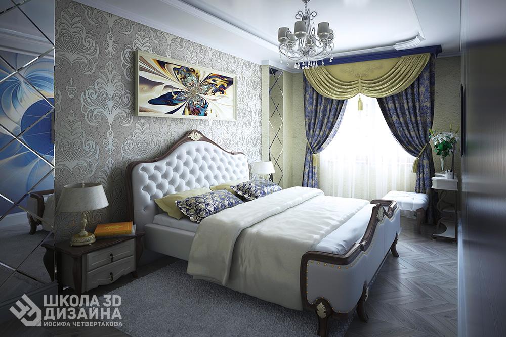 Лена Мартыненко 3D дизайн спальни
