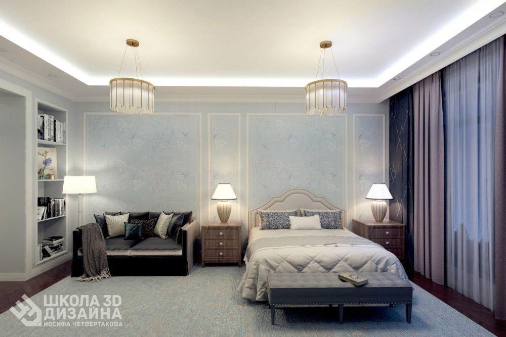 Евгений Давыдов дизайн спальни дневное освещение