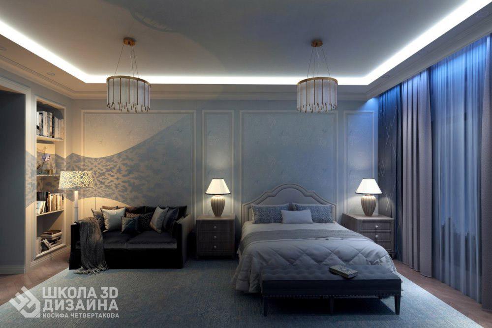 Евгений Давыдов дизайн спальни дизайнерское освещение