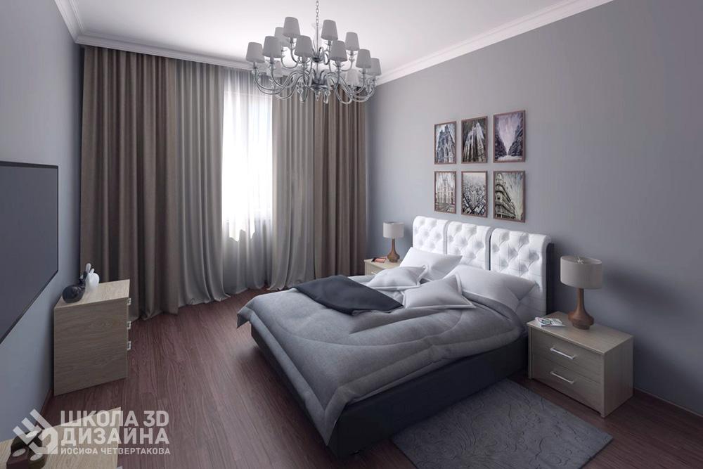 Максим Мехтиев 3D дизайн спальни дневное освещение