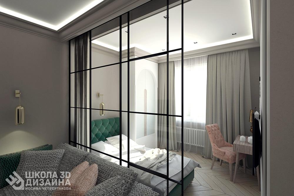 Екатерина Сараева 3D дизайн спальни