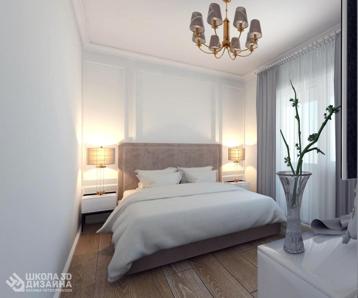 Кристина Локтева 3Д дизайн современной спальни