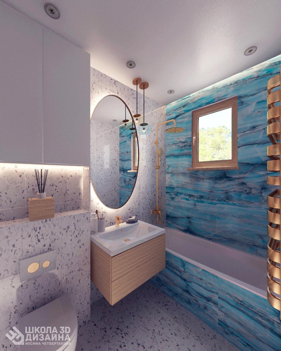 Наталья Павлова 3D дизайн ванной
